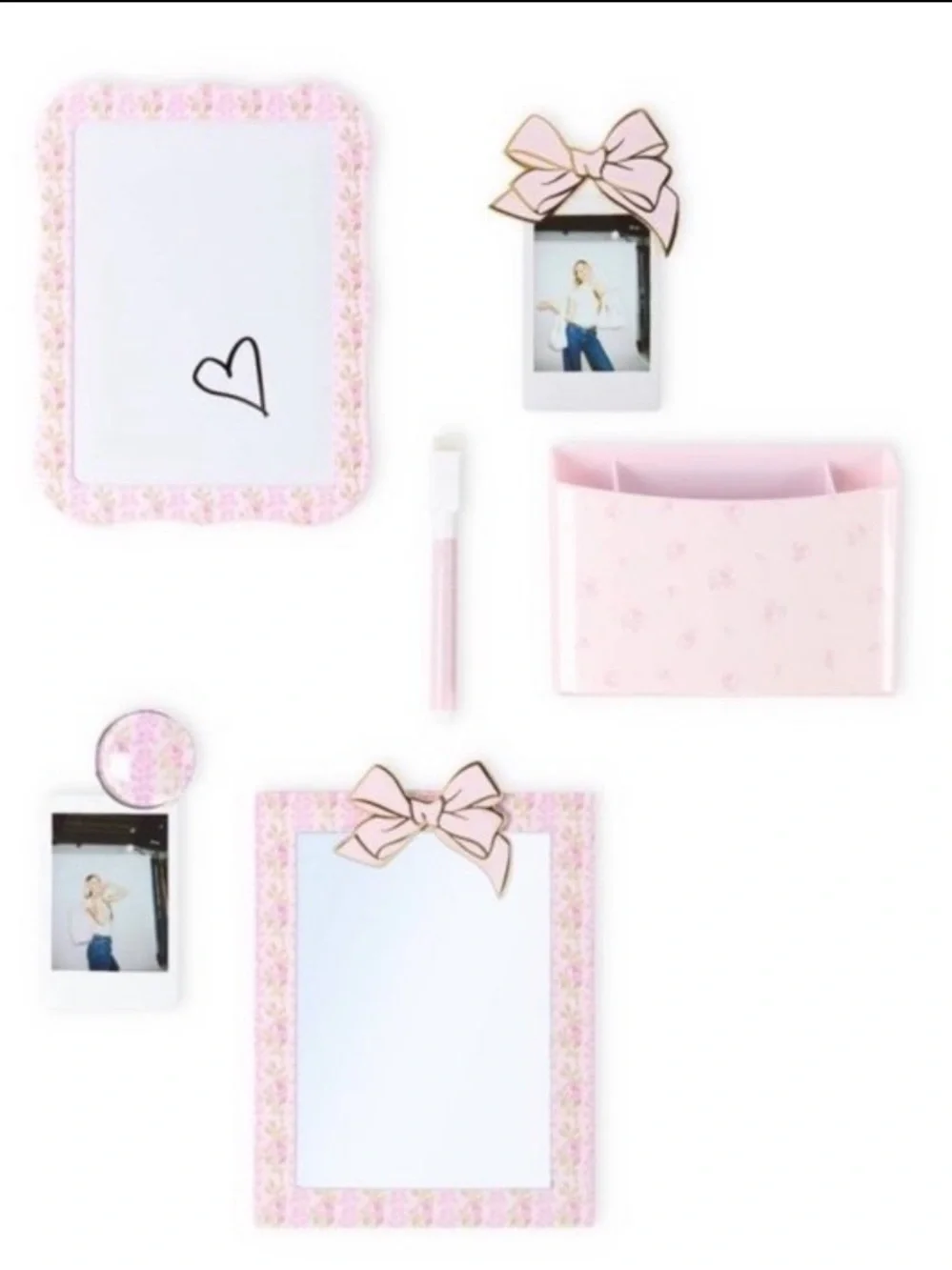 LoveShackFancy × Target - Yoobi Strawberry Macaroon Magnetic Mirror Strawberry